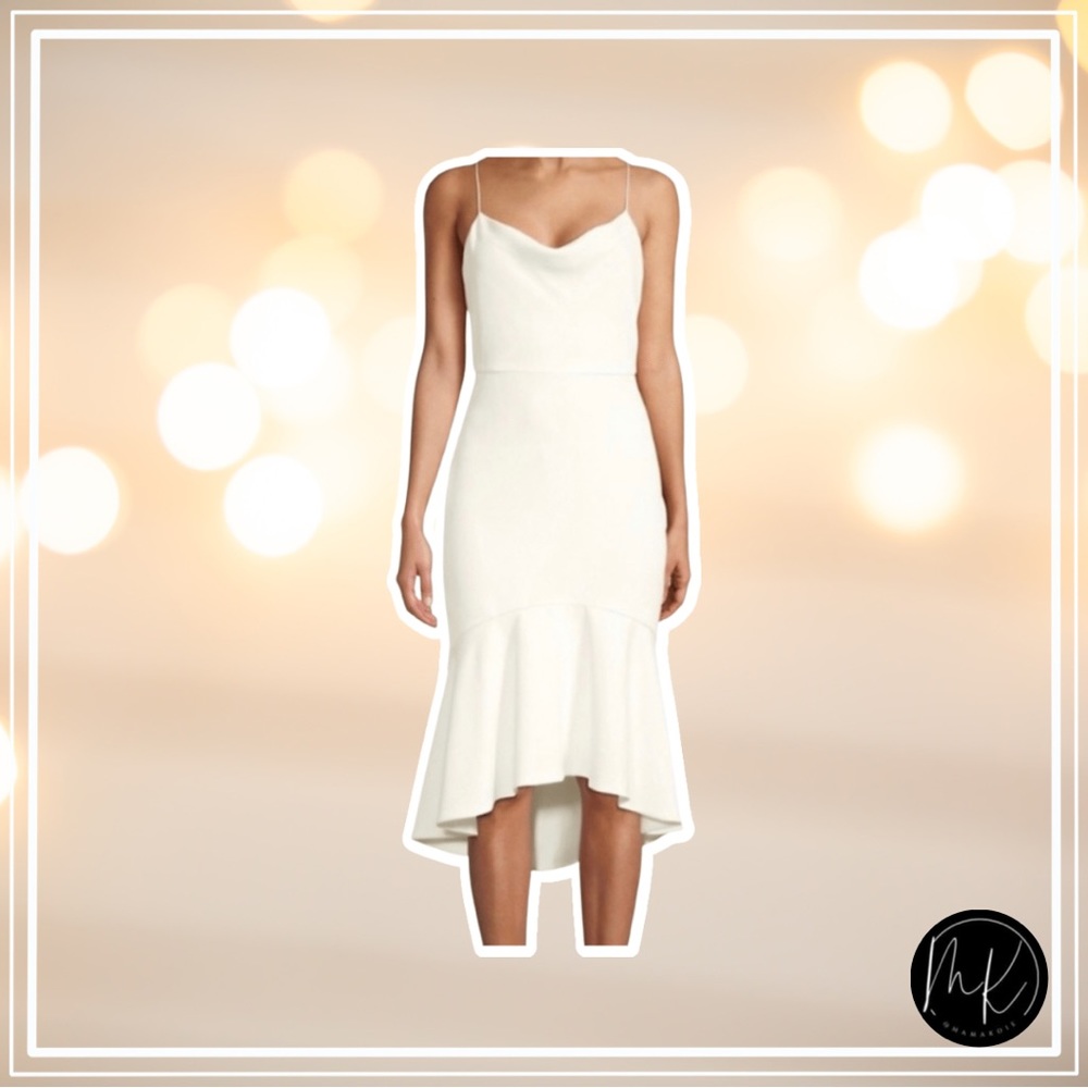 NWT Alice + Olivia Adrina Off-White Midi Dress